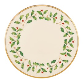 Lenox Holiday Dinnerware Dinner Plates, Set of 4, 4 Count, Red & Green