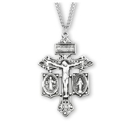 Extel St. Benedict Sterling Silver Medal Necklace