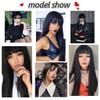 Queentas 24 Inch Long Black Wig Straight Wigs for Women