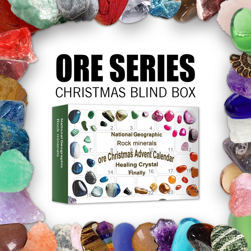 Healing Stones Advent Calendar 24 Grids Improve Creativity Christmas Advent