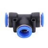 35Pcs OD 4/6/8/10/12/14/16mm Air Hose Pneumatic 3 Way Tee Union