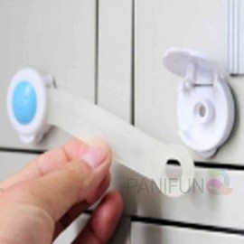 Funny Child Safety Drawer & Door Lock Prevention 1-Button Lock 2-Pack - Blue 6ea