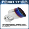 INFINAUTO Slant Exhaust Vent Longtail Tube Fits Honda Civic 2016-2019
