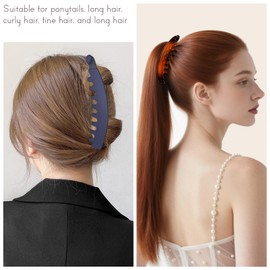 Banana Hair Clips For Women Strong Hold French Banana Clips Large Half-Moon Hair Barrettes Multicolor For Long Fine Thick Accessories (style2)