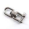 2Pcs 304 Stainless Steel M8 Jaw Eye Swivel Ring Shackle