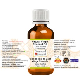 Greenwood Essential Natural Pure Virgin Coconut Oil (Cocos Nucifera) Natural Pure Therapeutic Quality Cold Pressed 5 ml (0.16 oz)