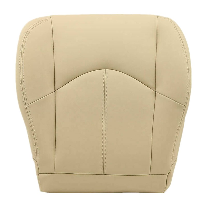 Priprilod Leather Tan Driver Side Bottom Replacement Seat Cover Compatible