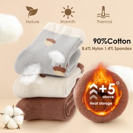Simpeak 3 Pairs of Baby Socks, ABS Socks, Non-Slip Baby Socks, Non-Slip Baby Socks, Boy Girl, Stopper Socks, Baby, 12-36 Months, 3 Color-4