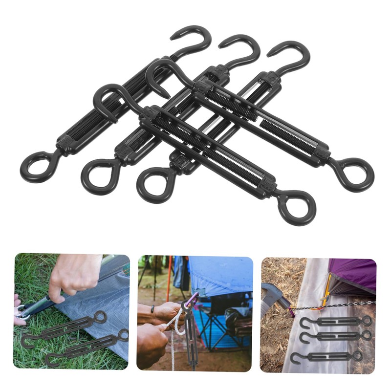 BUGUUYO 5pcs Stainless Steel Turnbuckle Tensioner for Wire Rope Hook