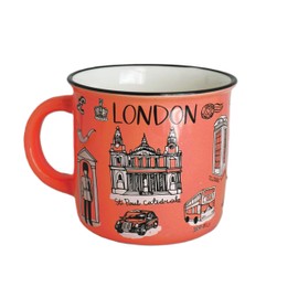 London Elegance Coffee/Tea Cup Souvenir Iconic Cityscape Design Home Kitchen Office, Decorative Gift Box - UK England London Souvenir