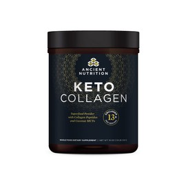 Ancient Nutrition Keto Collagen Powder Drink Mix, Keto Diet Supplement with MCT, Hydrolyzed Collagen Peptides to Support Healthy Skin and Joints, 30 Servings, 19 oz (Packaging May Vary)