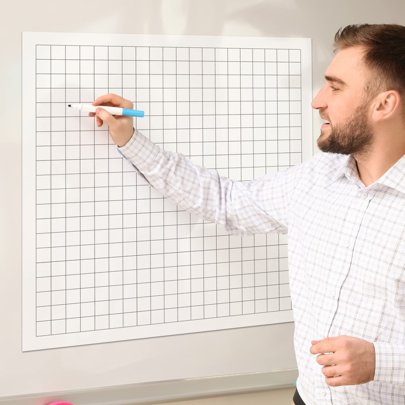 Geyer Instructional Products 503016 20x20 Squares Static Cling Graph