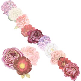 Pegatinas Decorativas de Flores para Cuadernos y Agendas, 50 Piezas en Pet Adhesión Fuerte y Fácil Uso, Ideales para Maletas y Viajes