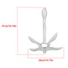 waltyotur 7 lb White Folding Grapnel Anchor for Small Boats