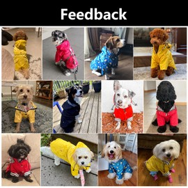 Morezi Dog Raincoat with Zip and Reflective Buttons, Adjustable Drawstring, Removable Hood, Rain and Waterproof, Keeps Your Dog Clean and Tidy, Red, XS