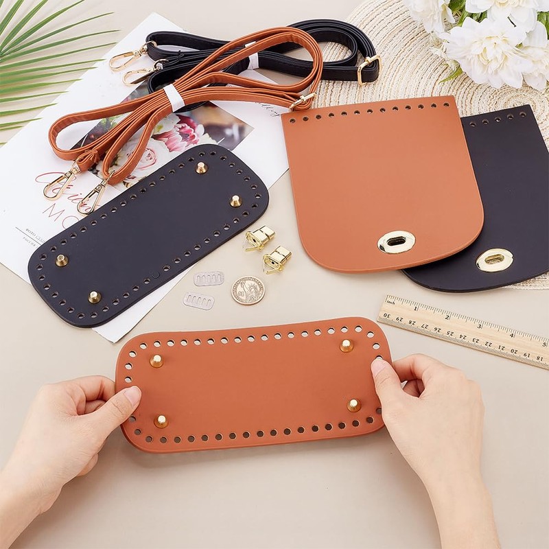 FREEBLOSS 2 Set PU Leather Bag Making Kits Includes PU