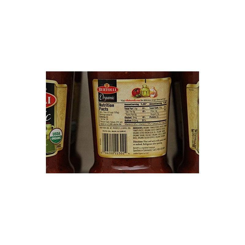 Bertolli - Olive Oil, Basil, & Garlic Organic Sauce 24