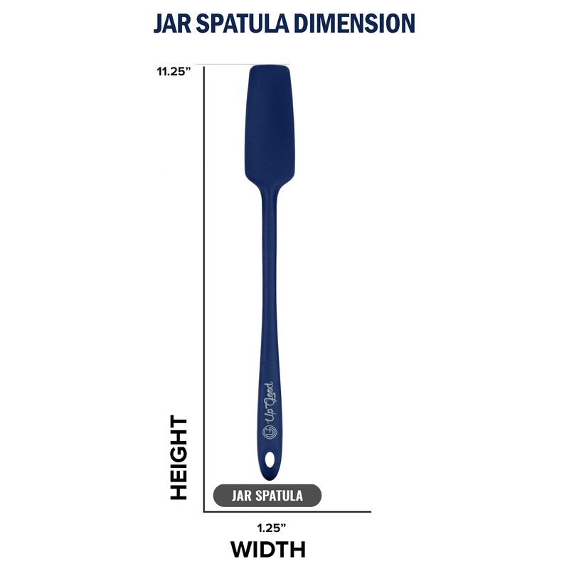 Silicone Jar Spatula | 600F Heat Resistant Non-Stick Rubber Scraper