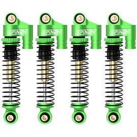 EPINON 43mm Aluminum Front & Rear Shocks for 1/24 Axial SCX24 Bronco/JLU CRC/Deadbolt/Gladiator /C10 Upgrade Parts (4PCS Green)