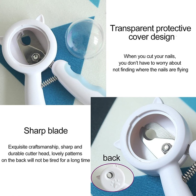 ZB.soar Pet Nail Clippers, Avoid Nails Flying Everywhere, Transparent Nail