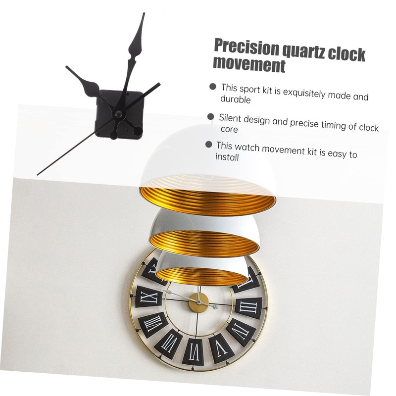 TEHAUX 2Sets High Torque Long Shaft Clock Movement Kit for