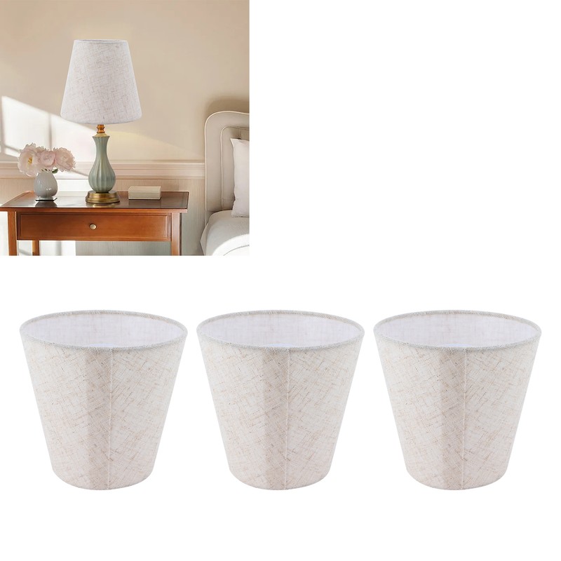 3PCS Linen Cloth Lamp Shade E14 Meson Lampshade for Candle