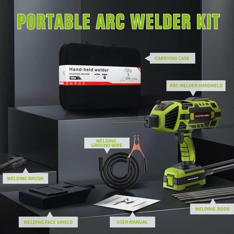 TRQWH Portable Welding Machine 110V ARC Handheld Welder IGBT Inverter