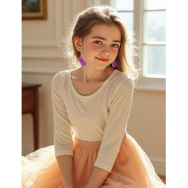 Easter Drop Acrylic Earrings Cute Bunny Egg Rabbit Colorful Flower Animal Dangle Spring Earrings for Women (Hot Pink Rabbits)