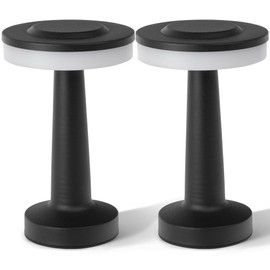 Bell+Howell 2 Pk Elegant Cordless Table Lamp, LED Wireless Lamp for Bedroom, Wireless Lamps for Tables Cordless Table Lamps, Rechargeable Lamp for Desk, Kitchen, Bedroom & More with 3 Light Colors