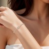 Toplstud Tennis Bracelets for Women, Champagne Gold Square Tennis Bracelet