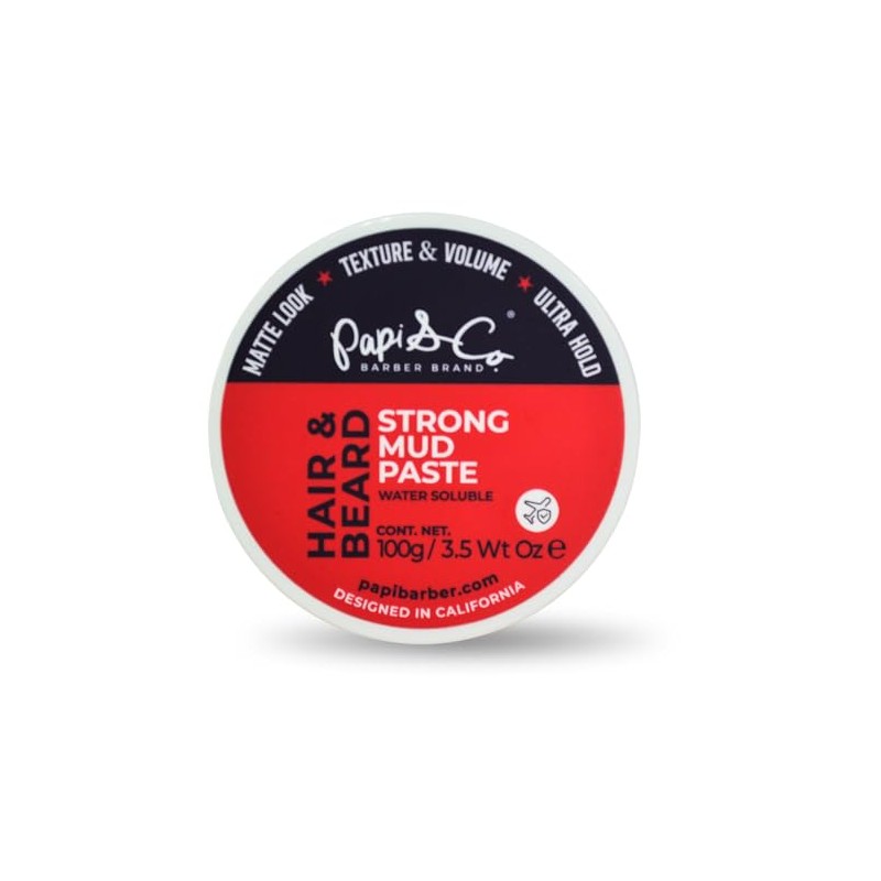Papi & Co Strong Mud Cabello y Barba, Pasta Matte