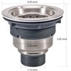3-1/2 Inch Sink Drain Assembly Kit, Removable Deep Sink Strainer