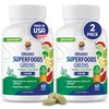 SUNNY SAM Super Food Green Supplements for Adults -120count- Organic