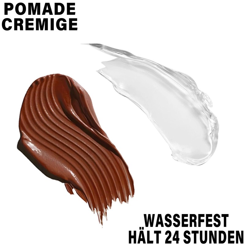 Eyebrow Gel Transparent & Brown 2 in 1, Eyebrow Pomade