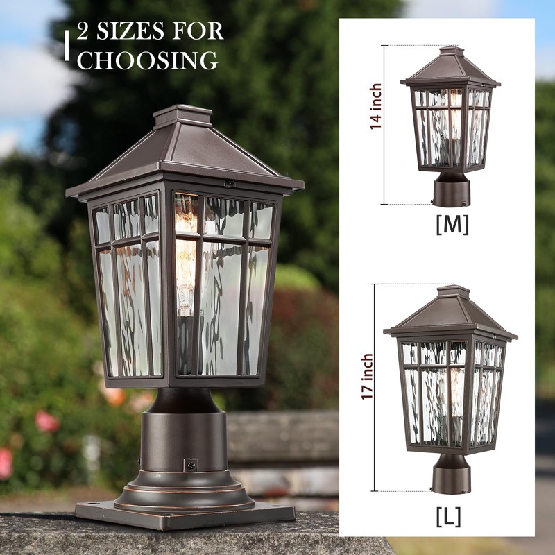 Darkaway Outdoor Post Lights Lamp Post Light Fixture, Waterproof Aluminum