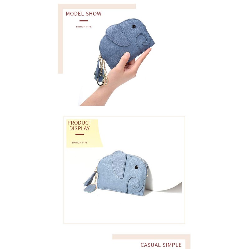 Women's Coin Purse, Cute Elephant Shape, Ultra Light Wallet, Mini