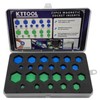 KTTOOL 23 Pcs New SAE and Metric Magnetic Socket Inserts
