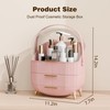 lurcns Makeup Organizer for Vanity Cosmetics Skincare Organizers with Lid