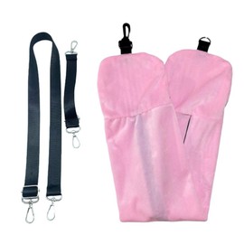 suction Stuffable Neck Pillow for Travel, Neck Pillow Airplane, Ideal for Airplane, Car, And Train Journeys, Neck Pillows with Adjustable Straps, Travel Pillow Cover (Pink)