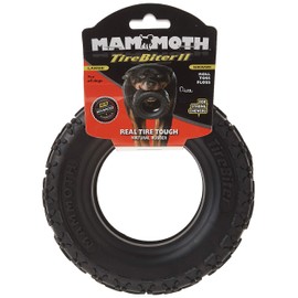 Mammoth TireBiterII – Natural Rubber Dog Toys for Extreme Chewers – Dog Toys for Extra Long Interactive Play – Aggressive Chewer Toys for Medium - Large Dogs - Large 6”