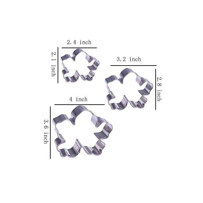 Tropical Flower Cookie Cutter Set - 3 Pieces - Stainless