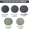 Toolly 100PCS 6 Inch (150mm) Assorted Grit High Performance Waterproof