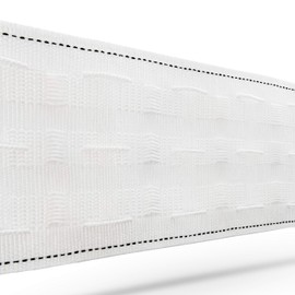 Realm White Pencil Pleat Curtain Header Tape, Detachable Curtain, Sizes 25mm 1 Inch, 50mm 2 Inch, 75mm 3 Inch (3" 4m)