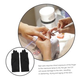 BIUDECO Breathable Nail Art Uv Gloves for Women 4 Sets of Anti-uv Gloves Gel Nail Lamp Protection