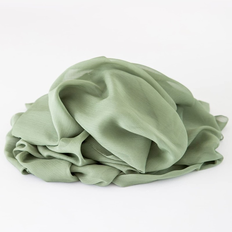 CHUQING Chiffon Table Runner Green Table Runner Wedding Sage Green