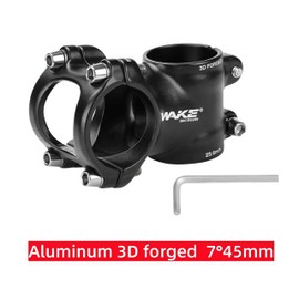Trkimal 31.8 Bicycle Stem 35 mm/45 mm/60 mm/70 mm/80 mm/90 mm/100 mm, 7 Degree Stem Handlebar Riser for Road Bike, Mountain Bike, MTB, BMX, Cycling, Bicycle (45 mm)