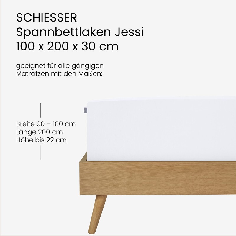 Schiesser Fine Jersey Fitted Sheet/100% Cotton/Available in Various Colours &