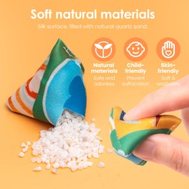 Dawnglow Alternative to Gonggi Game, Motor Skills Toy from 3, Bean Bag Throwing Game, Hand Eye Coordination Toy for Children, Sensory Toy for Nursery & ADHD Therapy