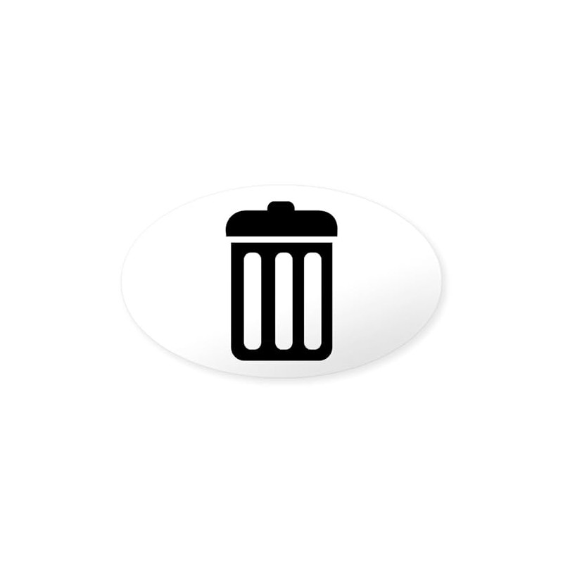 CafePress Trash Bin Sticker (Oval 50 pk)