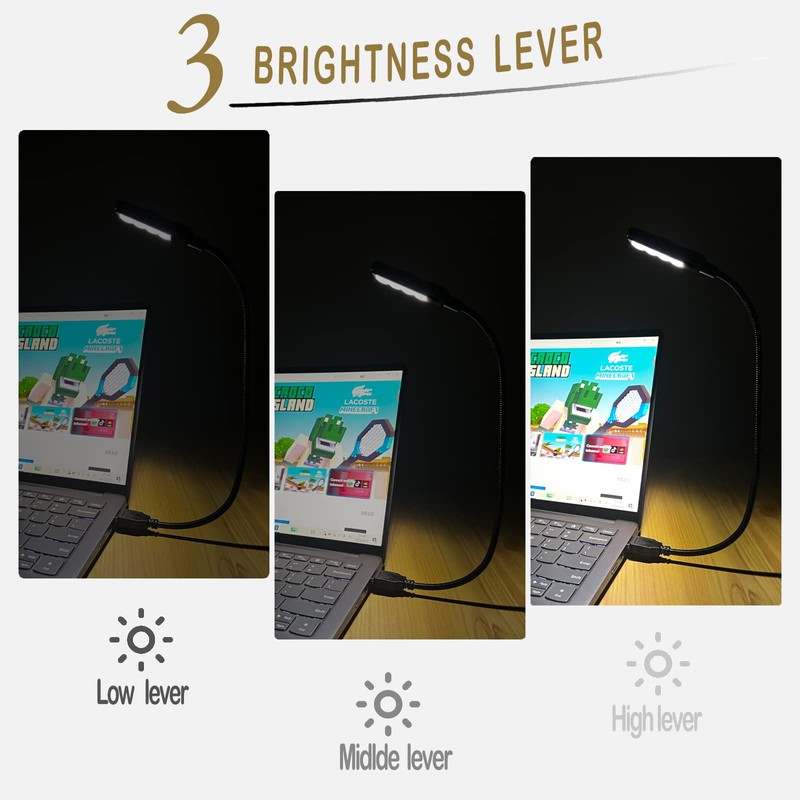 BUBOSPER USB Light for Laptop Keyboard, Thickened & Flexiable 3
